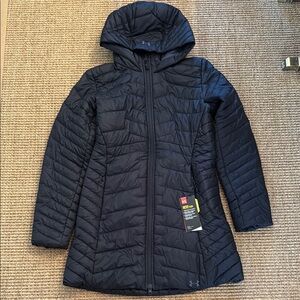 NWT Under Armour Black Puffer Winter Jacket with Hood XS